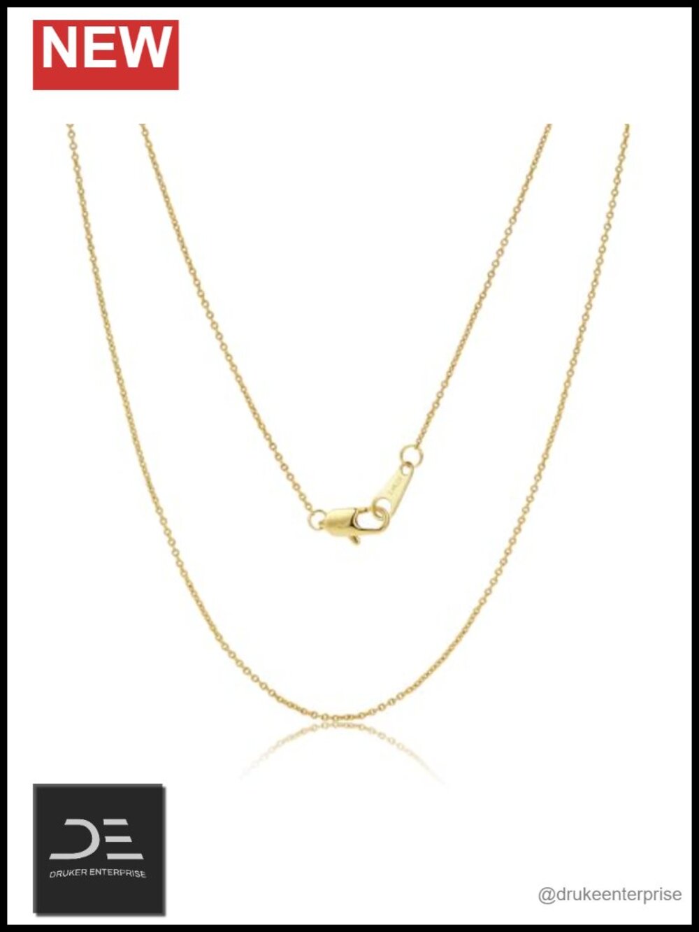 1mm Cable Chain Necklace for Women 14K Gold Filled Chain